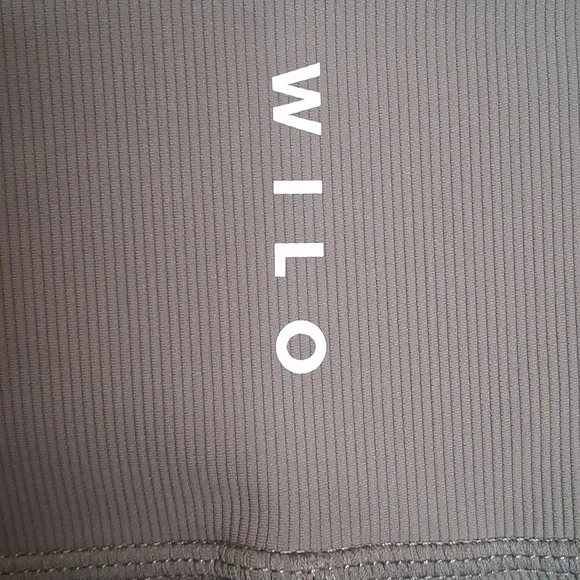 Wilo The Label Olive & Lime Green Ribbed Bike Shorts Size Small - Picture 2 of 5